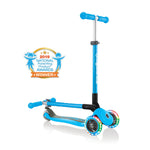 Kids Scooter Primo Foldable Lights in Sky Blue