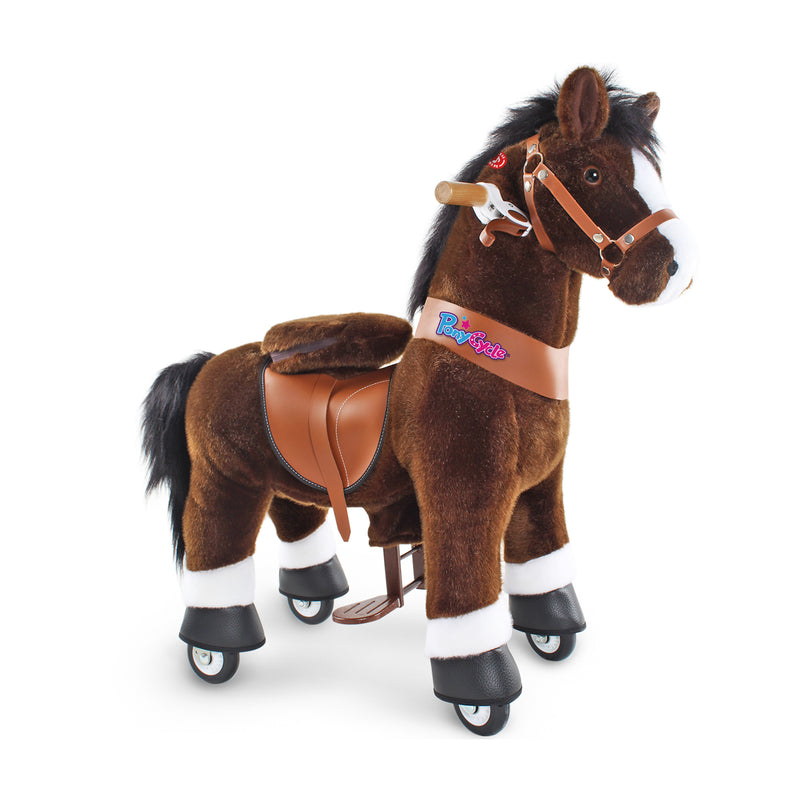 Dark Brown Horse Ride On Toy