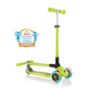 Kids Scooter Primo Foldable Lights in Lime Green