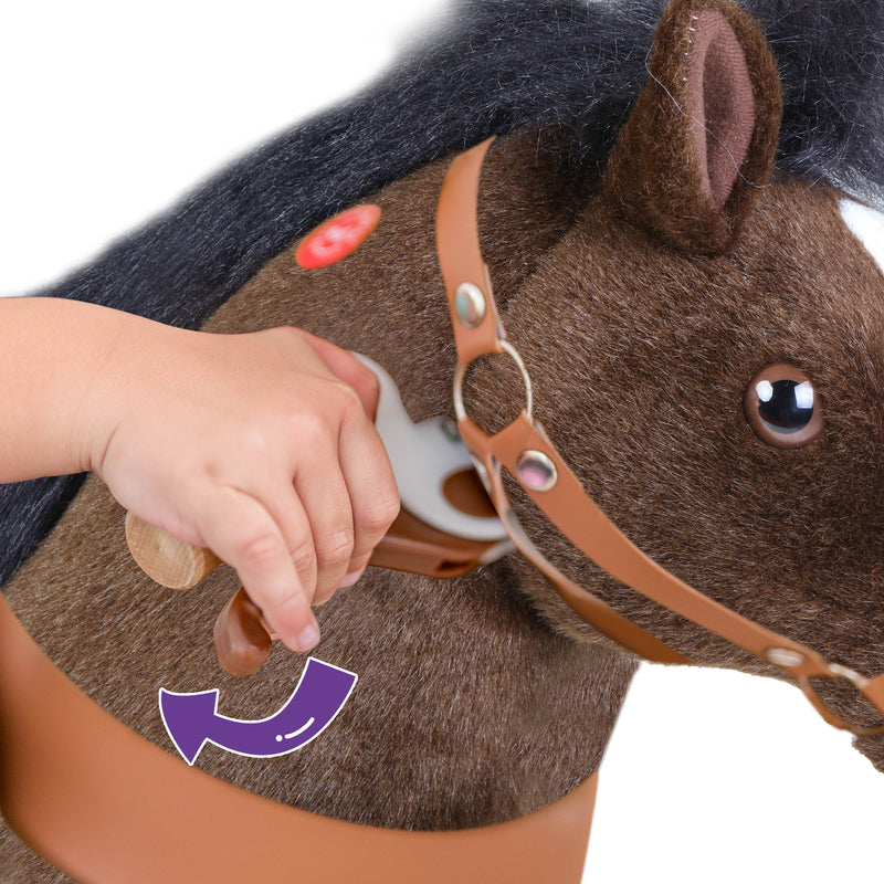 Dark Brown Horse Ride On Toy