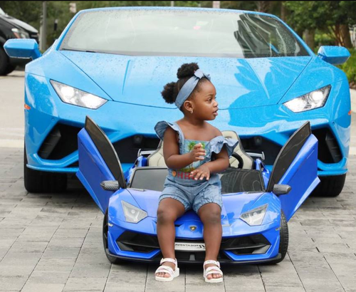 Two Seater Lamborghini Avantador 24V Kids Car In Blue