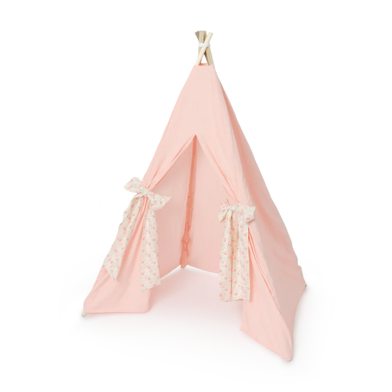 This pink play tent is made from 100% premium pima cotton