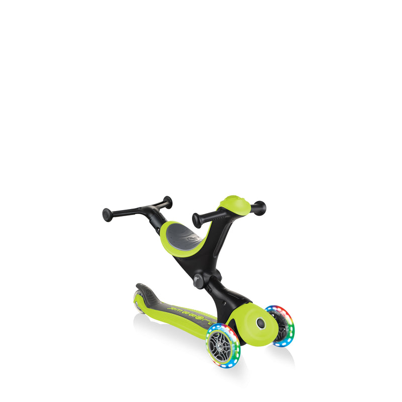 Kids Scooter Deluxe Lights 4-In-1 in Lime Green