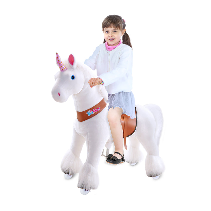 Unicorn Riding Toy in White