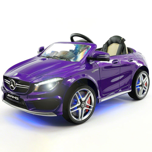 Mercedes CLA 12V ride on car for kids Purple