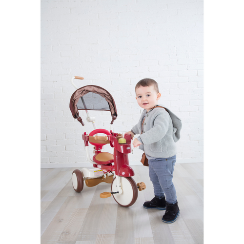 3-in-1 Folding Tricycle in Red