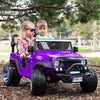 2020 Two (2) Seater Ride On Kids Car Truck w/ Remote, Large 12V Battery, Rubber Tires - Purple - Jay Goodys