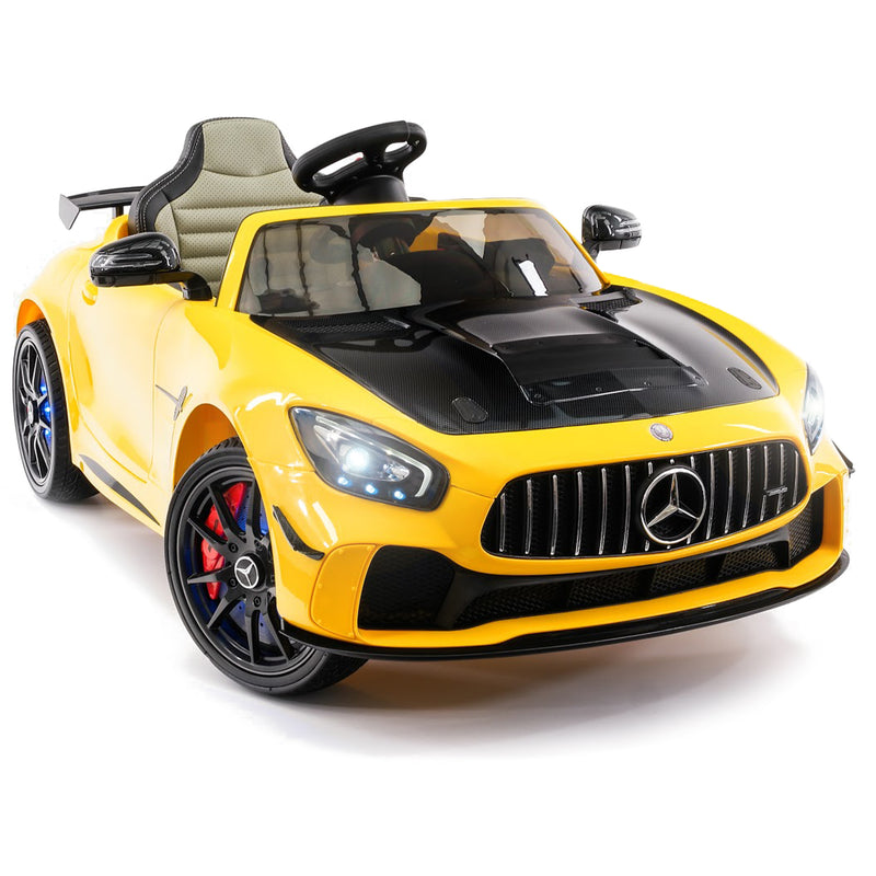 Mercedes GT 12V Ride On Car for Kids with Remote- yellow