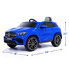 Mercedes Benz GLE450 Ride On Car for Kids with Remote, Leather Seat, LED Lights- Blue