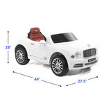 BENTLEY MULSANNE 12V KIDS RIDE ON CAR WITH PARENTAL REMOTE CONTROL | WHITE
