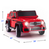 Mercedes G Wagon Maybach 12V Ride On Car for Kids with Remote, Leather Seat, Lights-Red