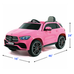 Mercedes Benz GLE450 Ride On Car for Kids with Remote, Leather Seat, LED Lights- Pink