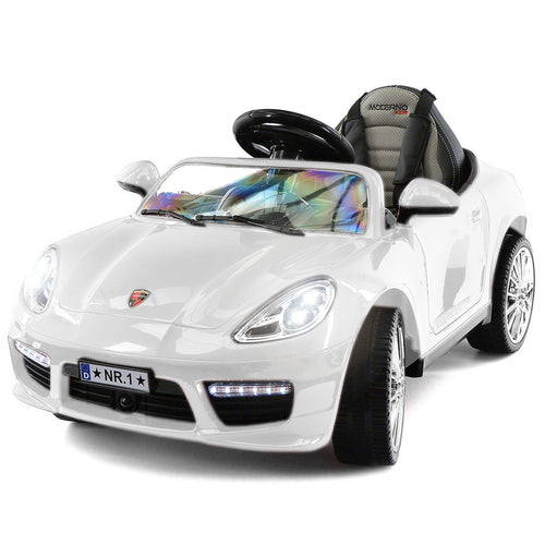 Kids Ride On Sports Car In White