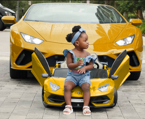 Two Seater Lamborghini Avantador 24V Kids Car In Yellow